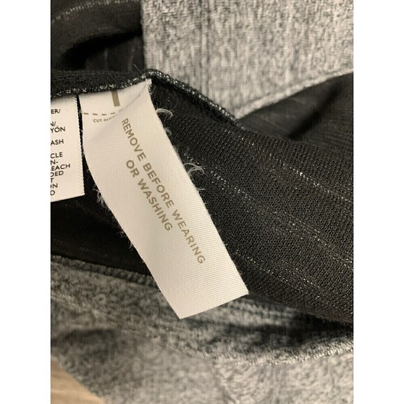 LOU & Grey Heather Gray Embossed Stripe Shift Dress Size S Short‎ Sleeve - Picture 7 of 8